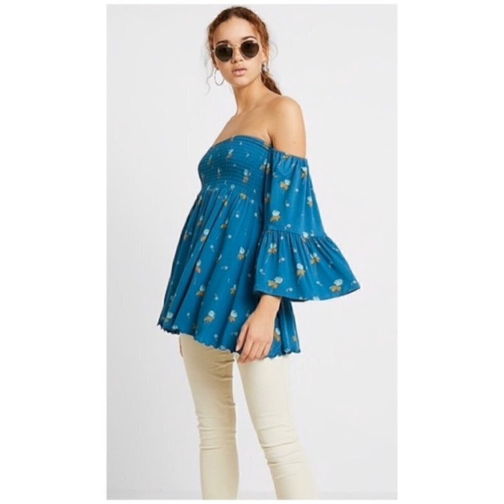 FREE PEOPLE Sz S Lana Off the Shoulder Tunic  NWT